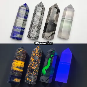 [Video Order] 1 Count Crystal Tower/UV Crystal Tower Bundle/Size:80g-100g Material:Rose Quartz,Dream Amethyst,Yellow Calcite,Blue Avanturine,Fluorite,Kiwi Jaspe,Howlite and so on