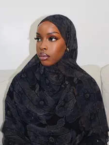 Fashionable Bohemian Print Women's Scarf Shawl, Soft Breathable Woven Fabric, Summer Casual Fitted Headscarf, Daily Wear Accessory Turban Hijab For Muslim