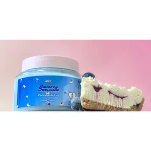 Blueberry Cheesecake Foaming Body Scrub - Silky, Long Lasting Cleanser with Fragrance, Smooth and Skin Care Benefits