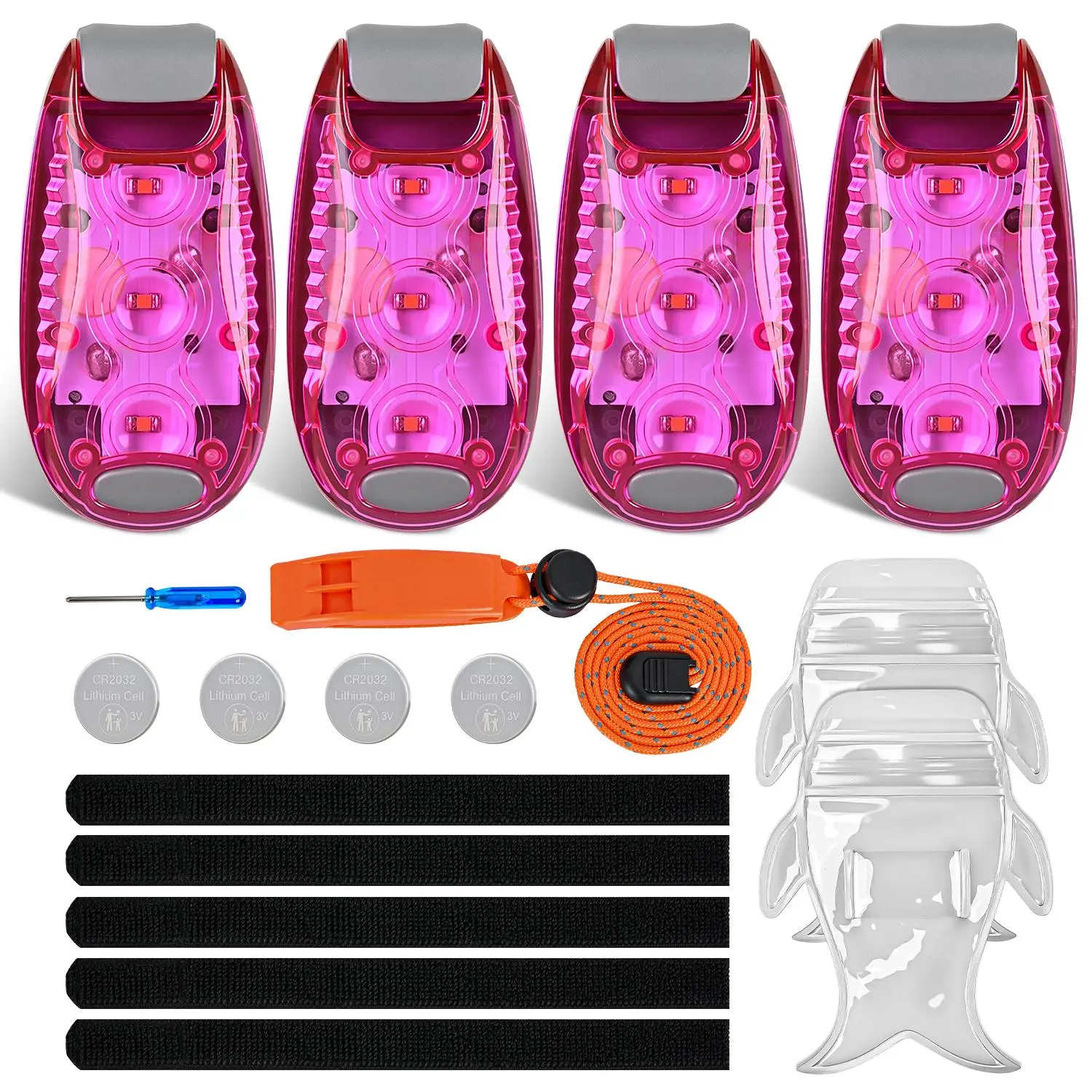Nilight LED Safety Light 4PCS Pink Marine Navigation Bike Tail Lights Three Modes Waterproof Reflective Gear Clip On Flash Strobe Indicator Lamp for Night Boating Fishing Cycling Jogging Bike Accessories Energy Saving Bike Bicycle Parts Ebike Pedal Strap