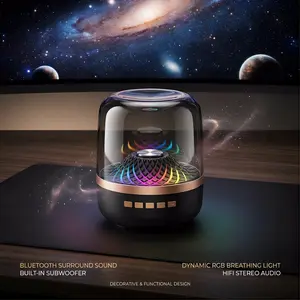 Portable Bluetooth Karaoke Machine Alexa Smart Speaker with Deep Sound Soundbar  Breathing Lamp Subwoofer Hi-Fi Stereo  For Gaming Room Home Theater Decoration