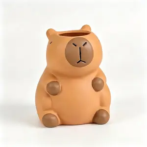 Water Buffalo Storage Box, Cartoon Water Buffalo Pen Holder, Animal Shape Desk Container, Toothbrush Rack, Decorative Storage Cup