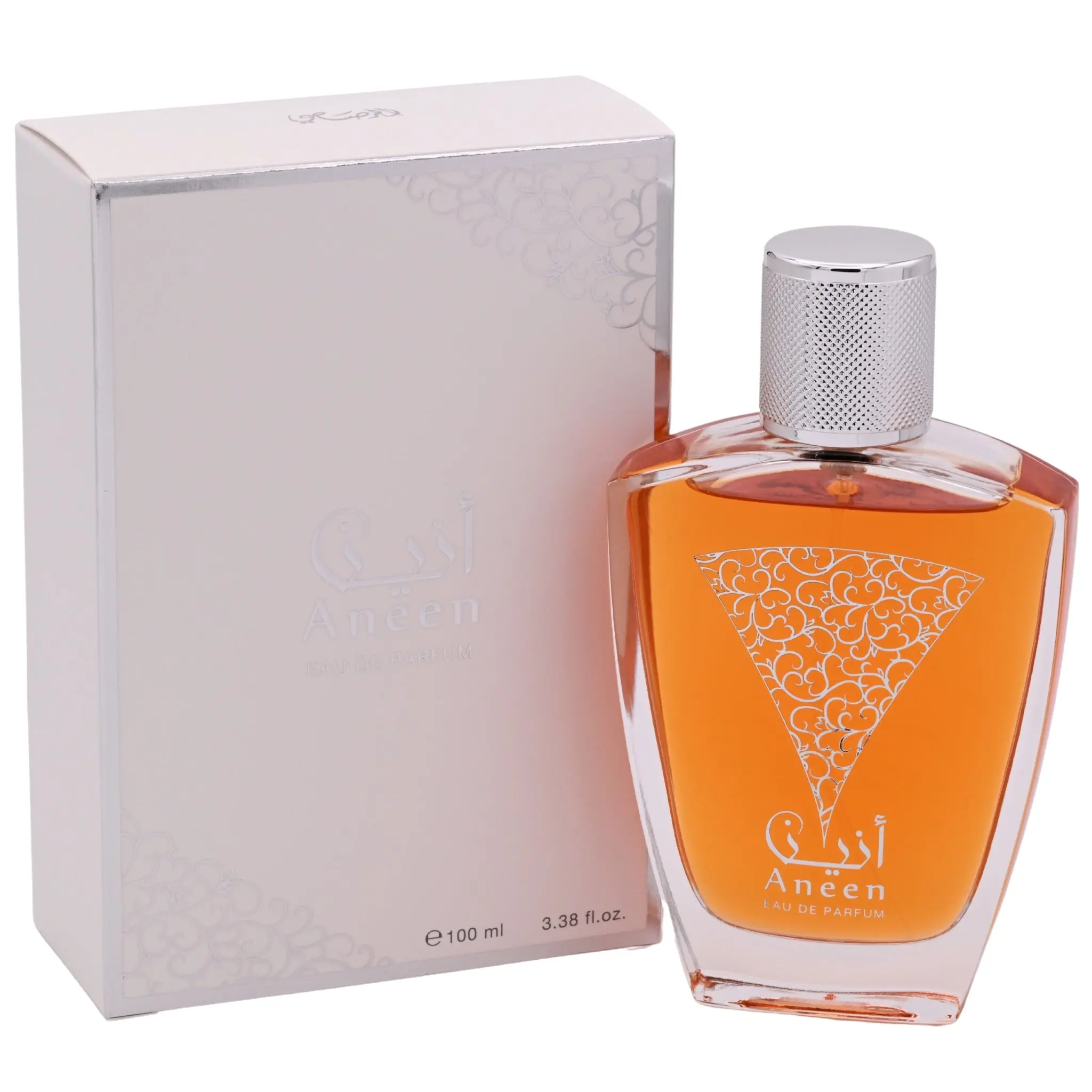 Rasasi Aneen Eau de Parfum Spray - Unisex Fragrance with Peach, Rose, and Musk Notes, 3.4 fl oz / 100 mL, Pineapple, Fresh, Effortless Elegance, Floral, All Seasons, Boxed Bottled Unisex Fragrance, Luxury Packaged Unisex Fragrance