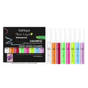 Eelhope Fluorescent Eyeliner Set Colorful Glamorous Eyes Long-lasting Non-fading Eyeliner Pen