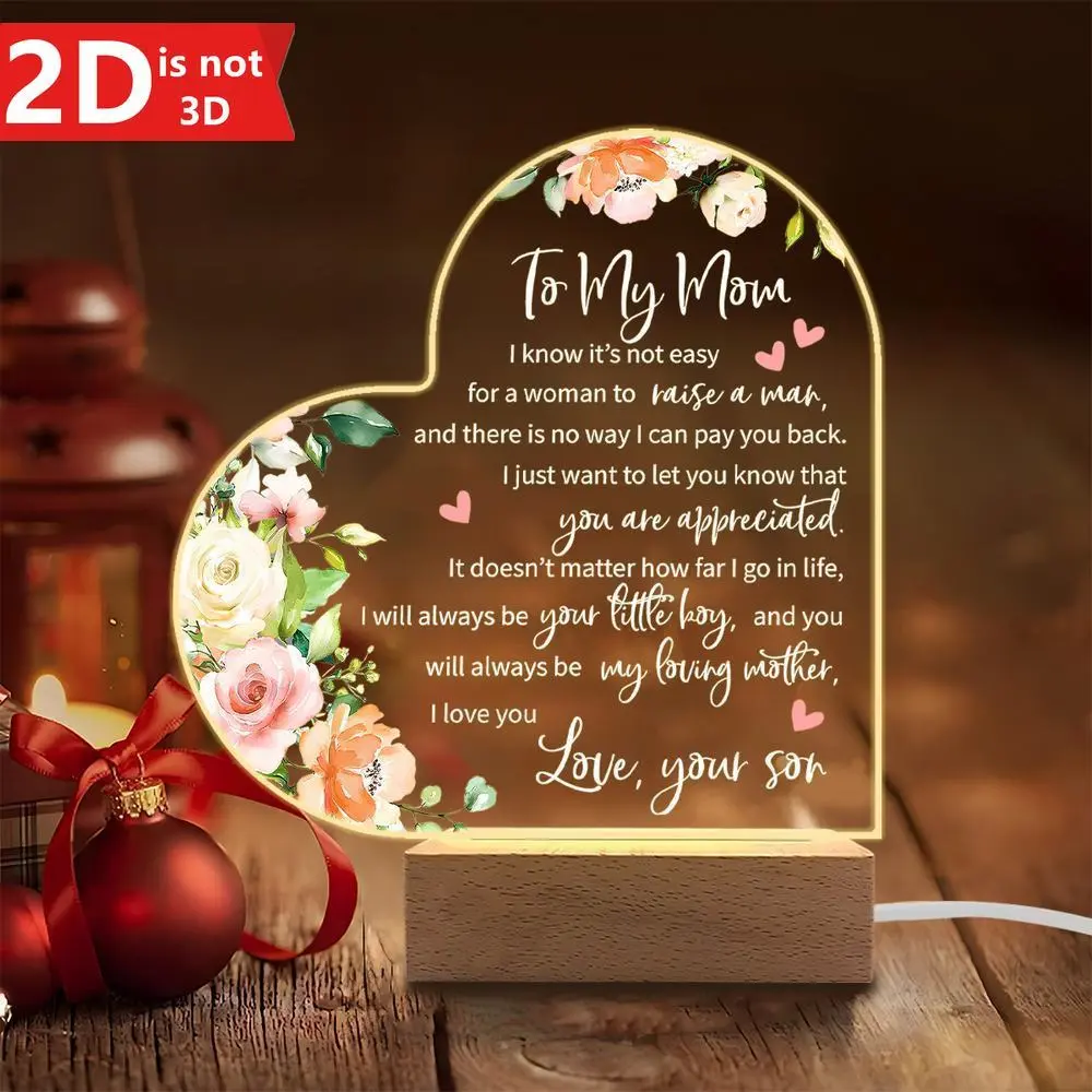 Acrylic Night Light — Ideal for Female Teachers' Graduation, Retirement & Thank-You Gifts.