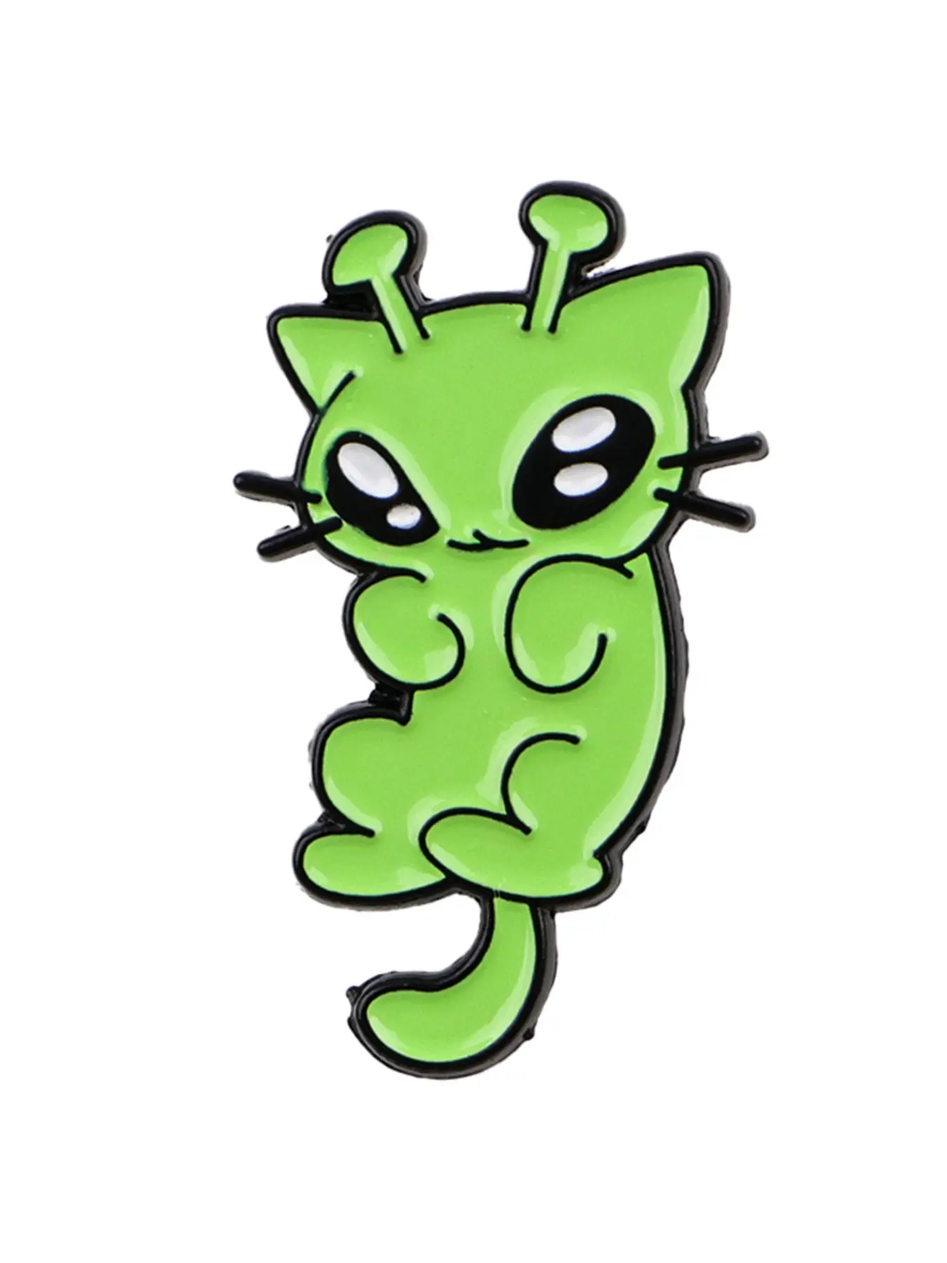 Adorable Alien Cat Cartoon Animal Badge, Cute Unique Pin Fashion Accessory for Men&Women Daily Fashion Clothing Decoration, Perfect Gift for Cat Lovers