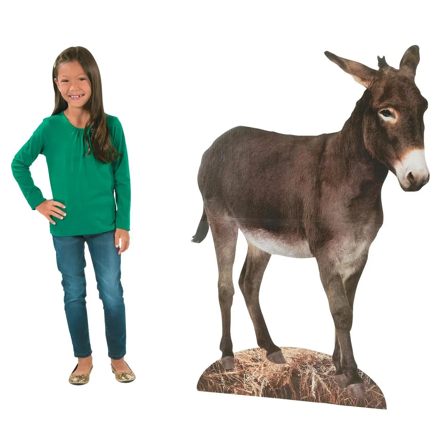 33 1/2" x 4 Ft. 1 1/2" Nativity Donkey Cardboard Cutout Stand-Up