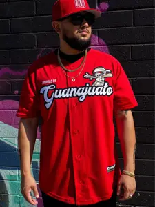 (RED) GUANAJUATO momias jersey, Mexico Baseball Jersey Hot For Sport, Baseball Gift For Fans