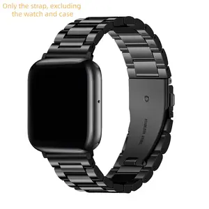 1PC Sanzhu stainless steel watchband, Smart Watch Straps, compatible with Apple Watch 38/40/41/42/44/45/46/49mm, suitable for Apple Watch Series Ultra/SE/10/9/8/7/6/5/4, unisex stainless steel smartwatch band (band only, no watch/case)