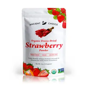 Ancient Choice - Strawberry Powder, 4 oz. | USDA Organic, Freeze-Dried, Vegan, Gluten-Free, Non-GMO | No preservatives, No added sugar | Natural Food Coloring