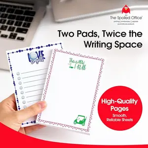 Golf Notepads Set of 2, 50 Sheets Each, 4.25 X 5.5"