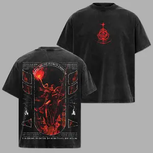 Maliketh Elden Ring Boss Retro Vintage Anime T-shirt, Game shirt, Summer streetwear, men's and women's fashion, printed t-shirts, Y2K style shirts, gifts for friends, fashion trends, Menswear, Top, Man, Streetwear, Tropical, Casual, Crewneck, Shortsleeve.