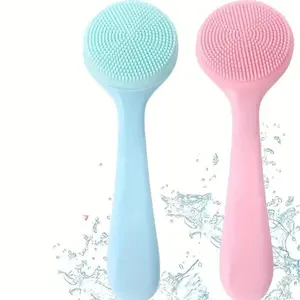 Silicone Facial Cleansing Brush for Women, 2 Counts Comfort Soft Face Scrubber Brush for Daily Use, Face Deep Cleaning & Massage Tool, Summer Skin Care Tool, Fall Gift, Night Routine, Gentle Exfoliation, Exfoliate Skincare Tools, Skincare Products