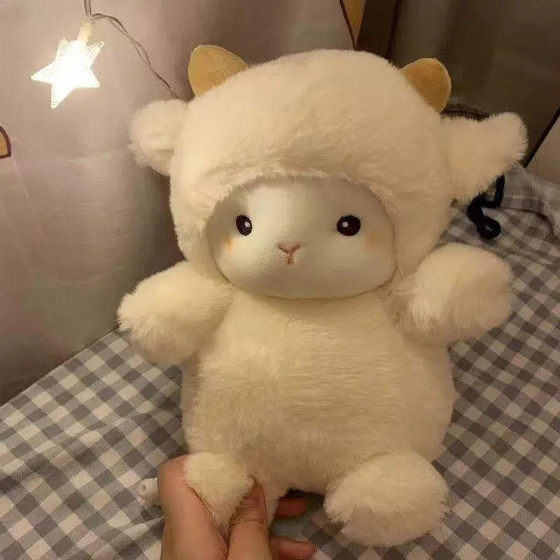 Cuddly Lamb Stuffed Toy - Huggable Animal Plush Doll with Adorable Features, Cozy Texture for Kids' Play