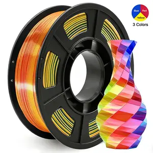 3D Printer Filament, 1 Roll 1.75mm 3 Colors PLA 3D Printer Filament, Precision 3D Printing Filament, Suitable for Creative Projects