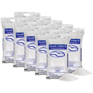 U.S. Silica 50 Pound Mystic White II Swimming Pool Filter Sand, White, 10 Pack