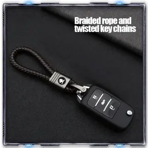 Car key hand-knitted keyring leather  For Skoda Octavia Fabia Kamiq Kapoq Kodiaq Rapid SCALA Superb
