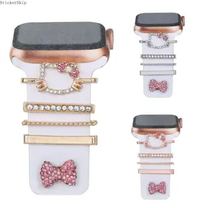 2026 Cat Charm Set for Apple Watch Band – 4PCS Cute Kitty Jewelry Charms in Gold & Silver, Adorable Lightweight Watch Band Accessories, DIY Stylish Smartwatch Decoration