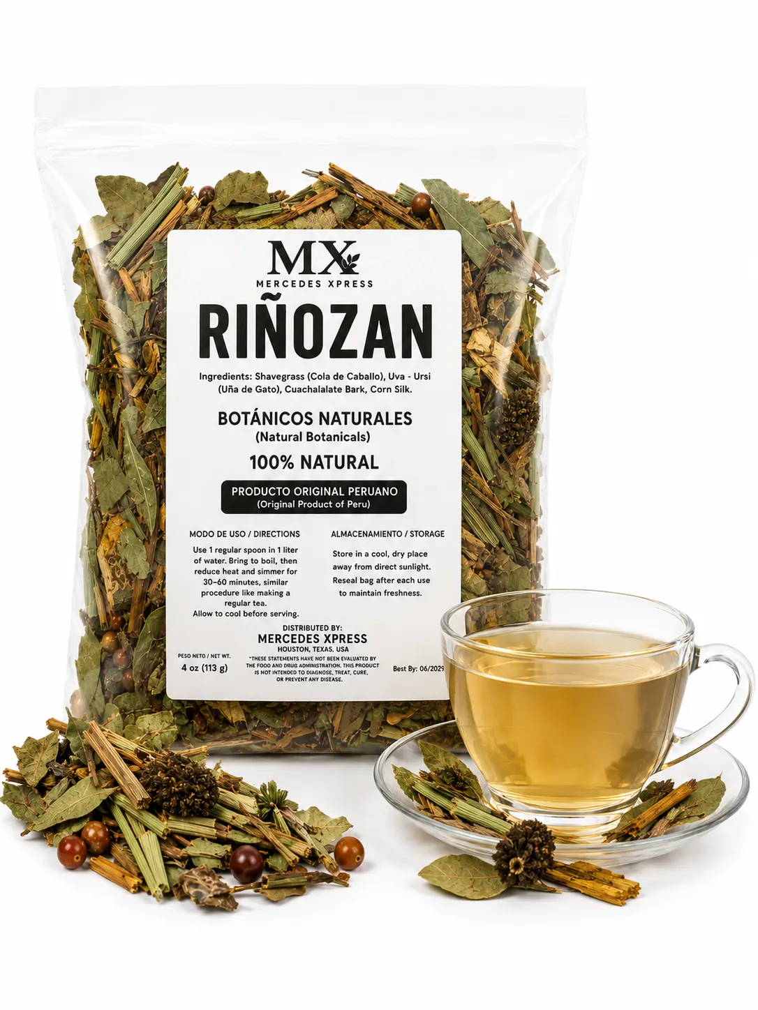 Riñozan | Riñozan MX Te de 4oz Autentico | Preparado Especial | Riñozan Herbal Tea | Wildcrafted 100% Natural Herbal | Non-GMO
