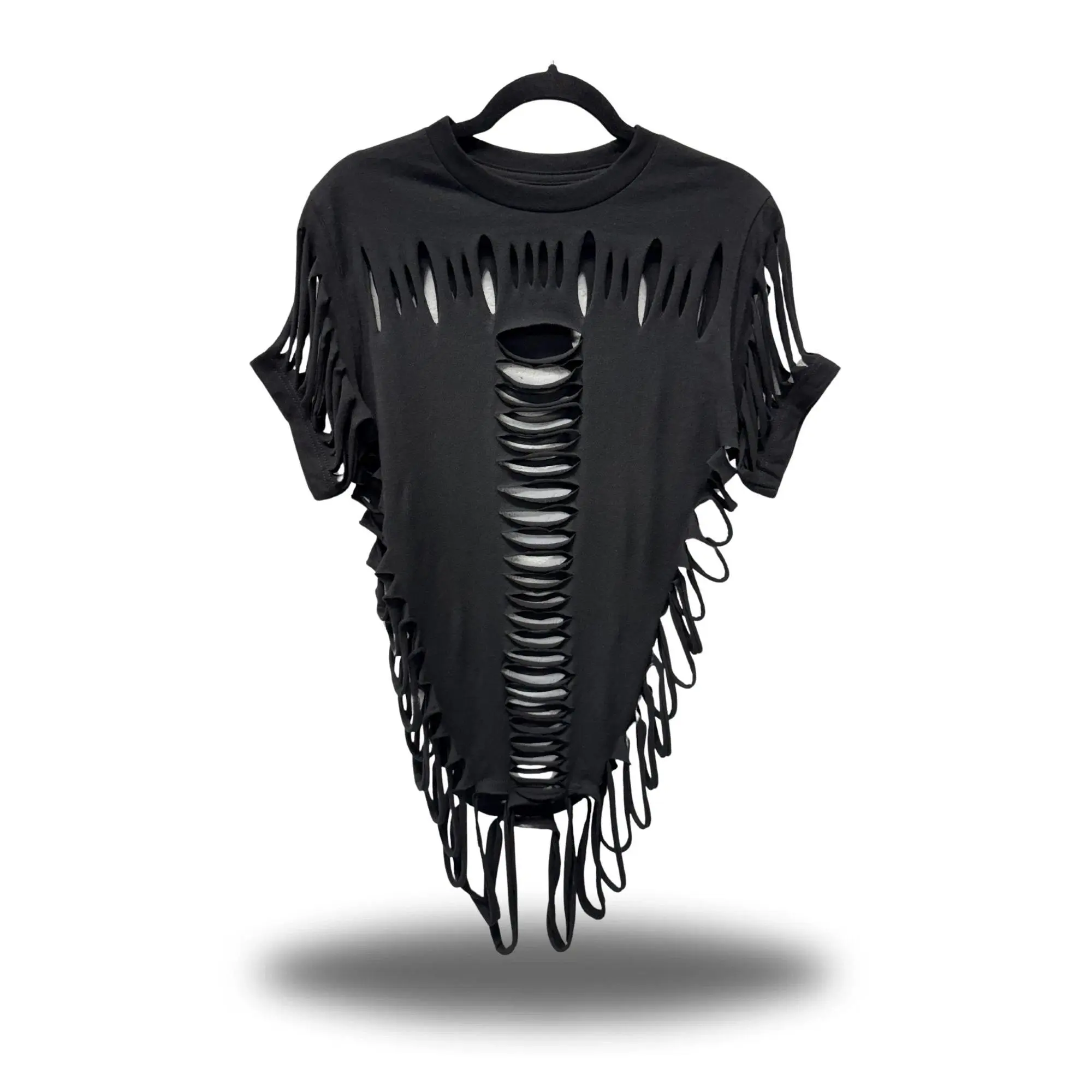 ROAD RASH SLASHED UP BLACK TEE