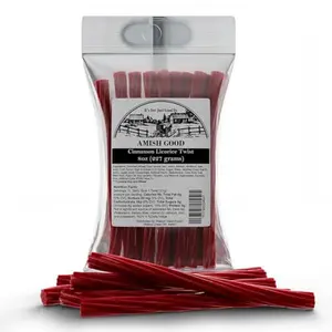 Amish Good Gourmet Licorice Twist Candy - Premium Sweet & Chewy Treat, Cinnamon Jumbo Licorice Twist Perfect Snack Under 100 Calories (2 Pack)