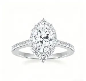 EAMTI 2.5CT 925 Sterling Silver Engagement Rings Oval Cut Solitaire Cubic Zirconia CZ Wedding Promise Rings for Her Wedding Bands for Women