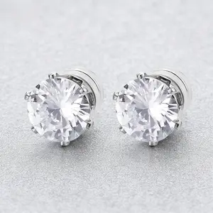1 Pairs Magnetic Without Piercing Ear Studs Earrings Jewelry Zircon For Men Women Comfortable and Environmentally
