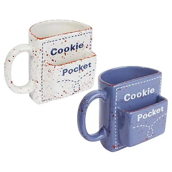 Emryn House Cookie Pocket Mugs Set of 2 with Gift Box
