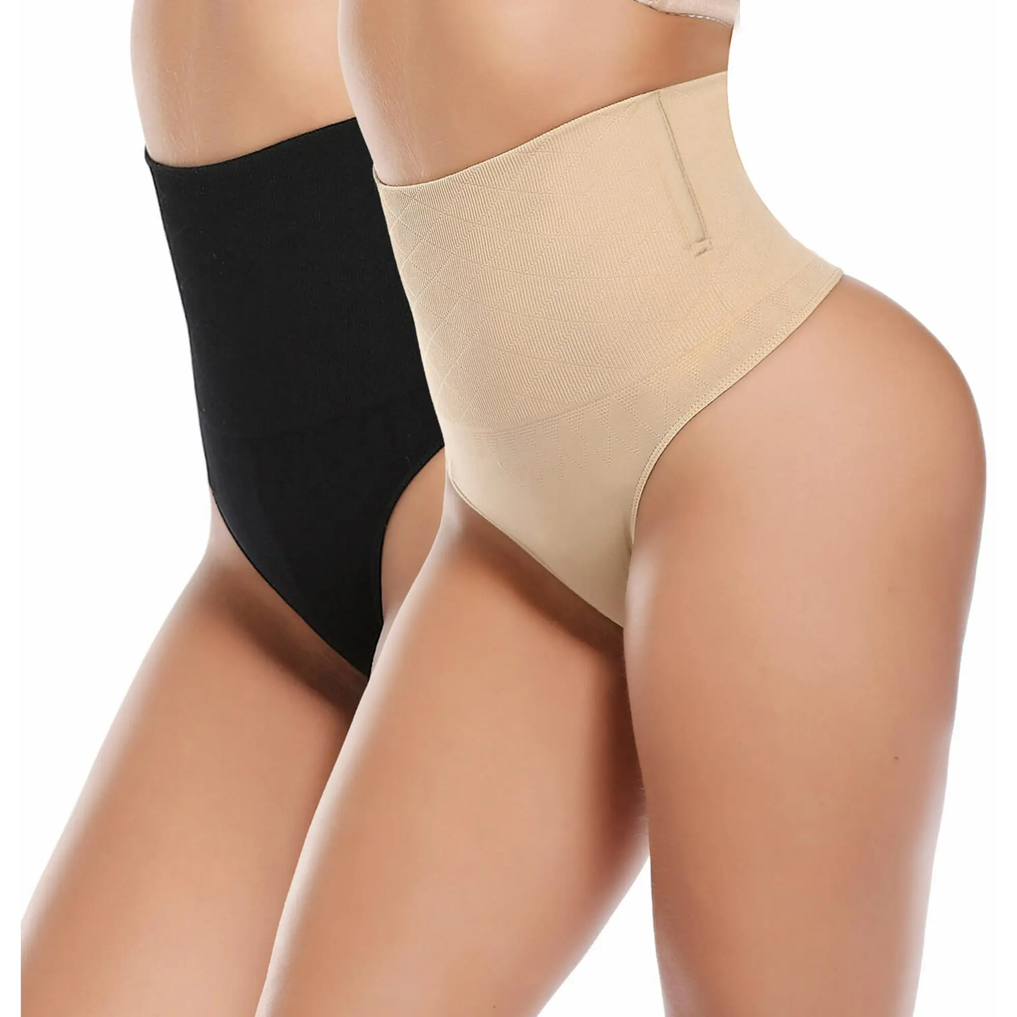 Women High Waist Tummy Control Body Shaper Thong G-String Invisible Shapewear Compression Panty Waist Cincher Girdle Underwear for Women Breathable Comfort Comfortable Soft