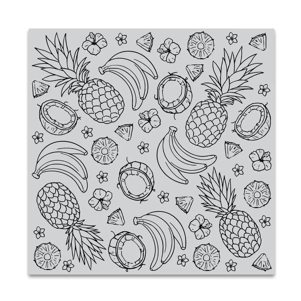 Island Fruits Bold Prints Cling Stamp
