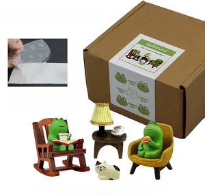 Frog Sitting on Chair Design Resin Ornament, Mini Cute Creative Desk Decoration for Home Office,Interior Decoration Accessories Display Decor,Home Decor Ornaments decor home desktop decoration resin  sculpture,funny desk accessory