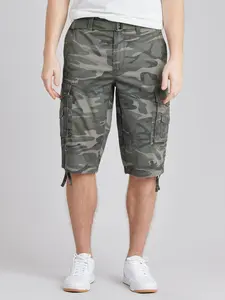 Cordova Men's Cargo Messenger Shorts – Below-the-Knee Utility Shorts with Belt & Multi-Pocket Design