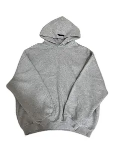 24style Men's Light Heather Grey Fleece Hoodie Soft Warm Casual Pullover Sweatshirt with Pocket Menswear Tops