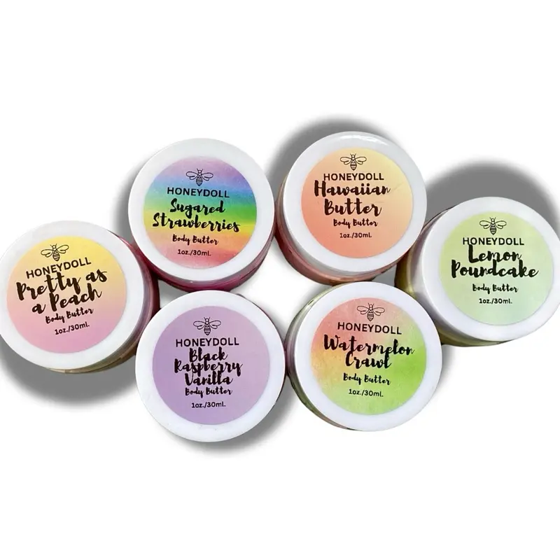 Honeydoll Travel size Mini 1 oz. Emulsified Body Butters Sample Packs lotion for whipped