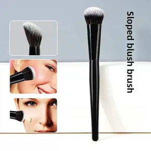 Camo Liquid Blush Brush, Angled Blush Brush Ideal For Applying & Blending Colors On Cheeks, Soft, Dense Bristles, Vegan & Cruelty-free