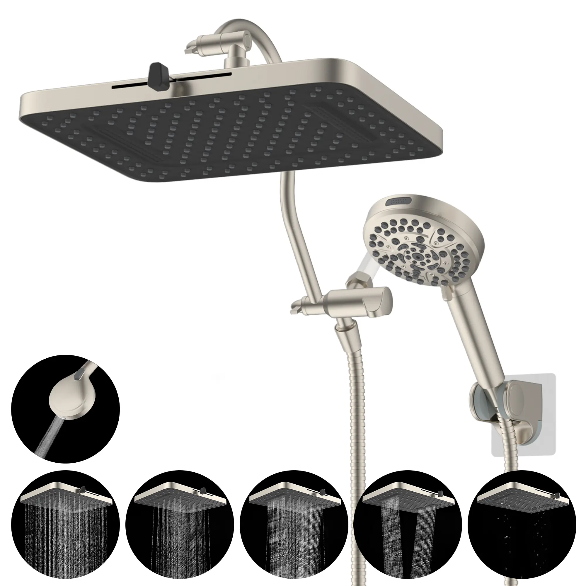 Upgraded 5-spray 13'' - Brushed Nickel