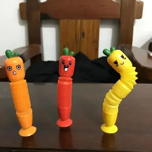 Creative Stretch Tube Vegetable Pens, Stress Relief Pens, Adult Office Kids Toys Stationery Gifts, Pop Carrot Relaxation Pens
