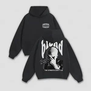 Sopula Fearless Blond Hoodie – Black Streetwear Sweatshirt with 'The Streets Don’t Lie' Graphic,Unisex Graphic Hoodie, Soft Fleece Pullover, Casual Streetwear Style