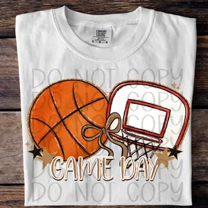 Game Day Basketball DTF Transfers - THIS IS NOT A SHIRT