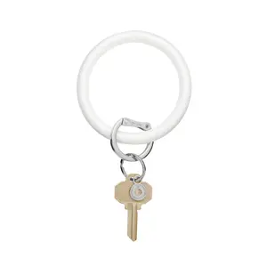 Big O® Silicone Big O® Key Ring - Marshmello Pearlized Glam Style One-Size-Fits-All Bracelet Key Ring with Signature Locking Clasp for Hands-Free Convenience