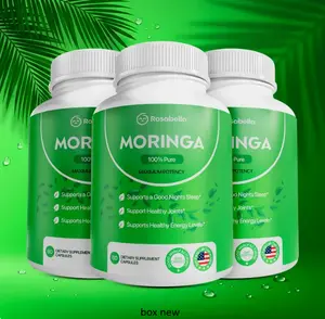 4 Pack of Rosabella Moringa Capsules (800mg) for Immune Support, Gut Health & Vitamins