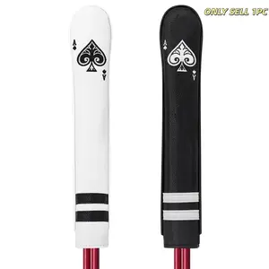 Spade Golf Club Head Cover, Stylish Golf Alignment Stick, Durable Golf Accessories, Ideal for Daily Practice, Tournaments, Casual Travel