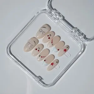 Cherry-Colored Bow Decorative Protective Cover with Sweet Cool Foundation Accent -79800719B