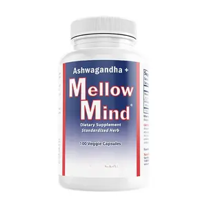PSC PRODUCTS Mellow Mind Ashwagandha 500mg Capsules for Stress Relief Calm Sleep Immune Support with Vitamin C for Adults & Teens