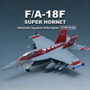 1:100 US Navy F/A-18 Super Hornet Strike Fighter VFA-102 Diamondbacks Model Airplane Model for Collection