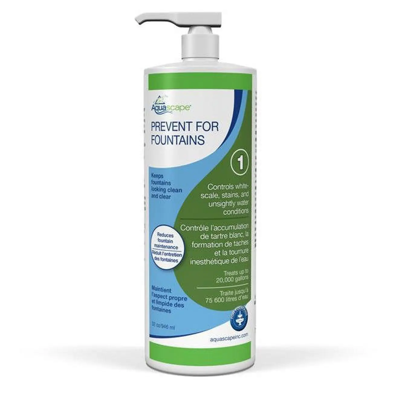 Aquascape 96075 Fountain Water Treatment Clarifier - 32 oz, Pump Top Bottle, Reduces Maintenance, Safe for Birds, Fountains, Clarifiers