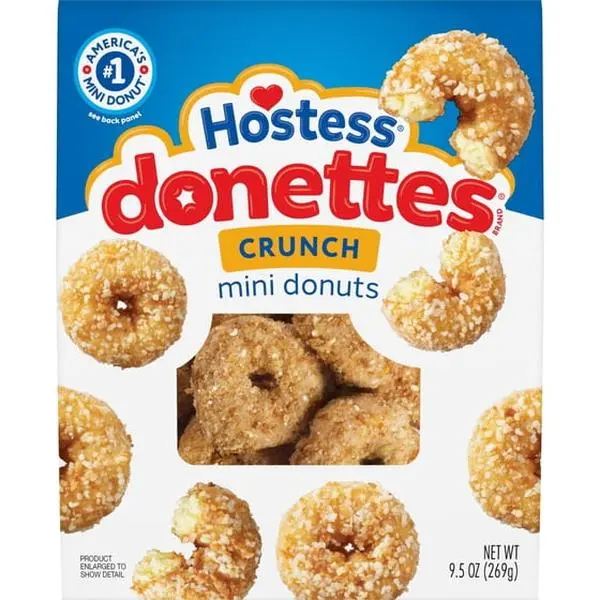 Hostess Crunch Donettes Mini Donuts – Crispy Bite-Sized Snacks, 9.5 oz Bag Hostess Crunch Donettes Mini Donuts – Crispy Bite-Sized Snacks, 9.5 oz Bag