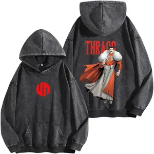 Thragg V2 Viltrum Emperor Invincible War Washed Hoodie Menswear Gift for Movie Fans Top Apparel Classic Oversized Seamless Simple Straight Man Designer Shirts Men's Regular Fit