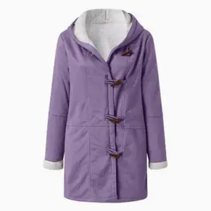 [LTO]Winter off-season  women's coats, fleece-lined thickened women's coats with fur collars and pockets, winter overcoats Jacket Outerwear Long Sleeve Casual Long Sleeve