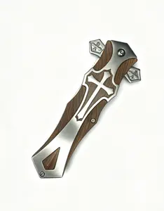 Wood Grain Engraved Knife: Essential for Home & Outdoor Use